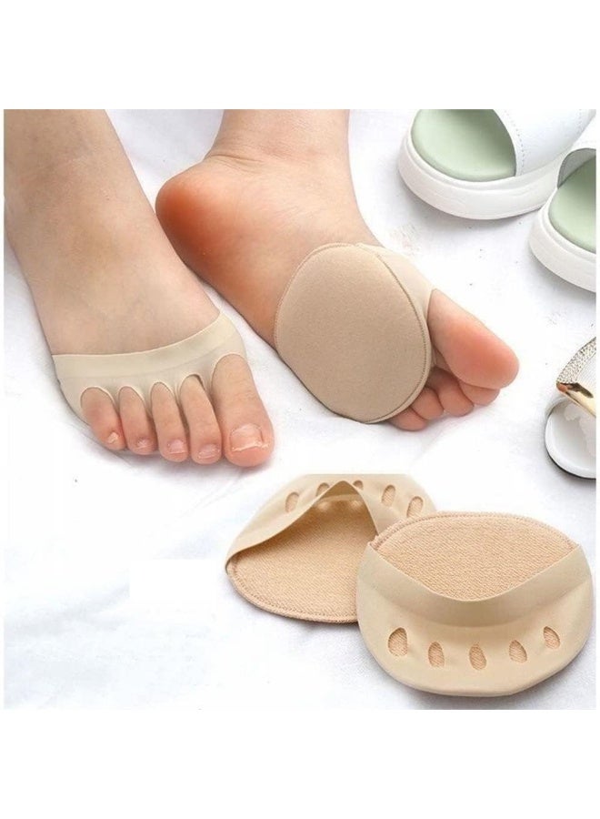 Comfortable Forefoot Cushions for Women High Heels – Strezo Non-Slip Reusable Toe Socks, Honeycomb Fabric Metatarsal Pads, Invisible Foot Pads for Shoes, 4 Pieces - Image 4